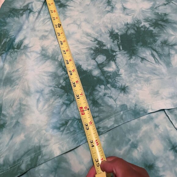 VINTAGE Bamboo Cotton Blend Tie Dyed Hi-Low Razorback Midi Dress - Picture 14 of 15